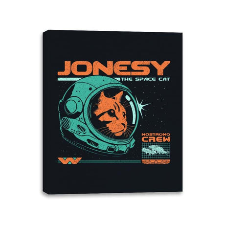 Jonesy The Space Cat  - Canvas Wraps Canvas Wraps RIPT Apparel 11x14 / Black