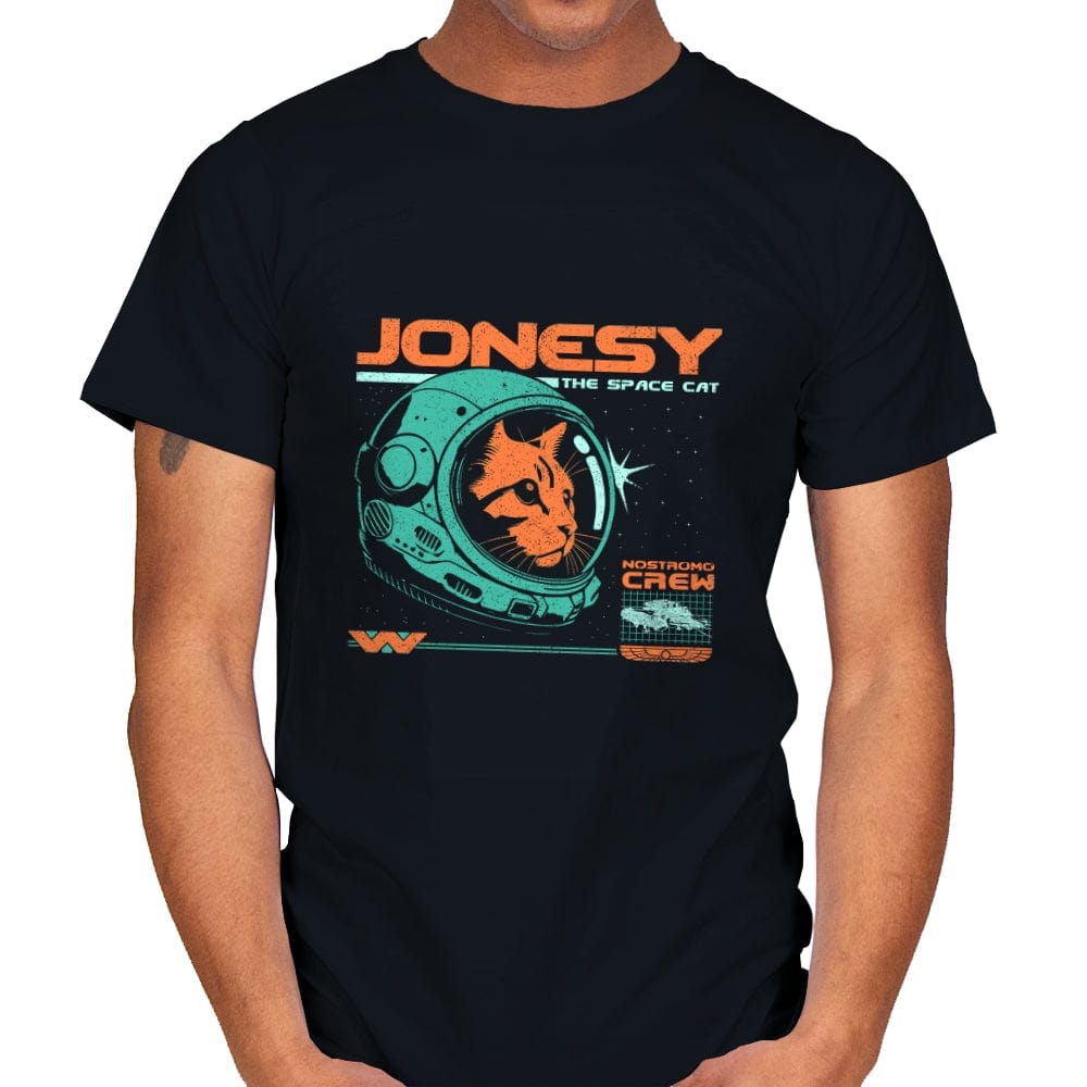 Jonesy The Space Cat  - Mens T-Shirts RIPT Apparel Small / Black