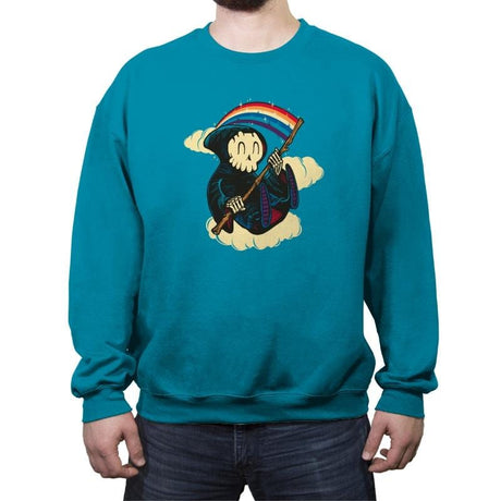 Joyful Death  - Crew Neck Sweatshirt Crew Neck Sweatshirt RIPT Apparel Small / Antique Sapphire