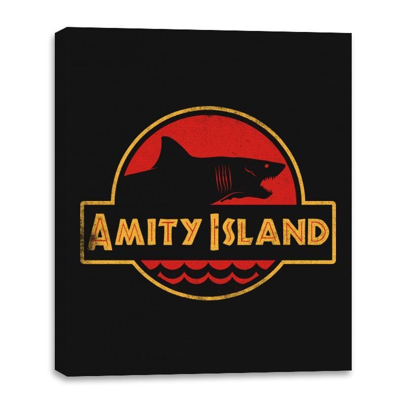 Jurassic Jaws - Canvas Wraps Canvas Wraps RIPT Apparel 16x20 / Black