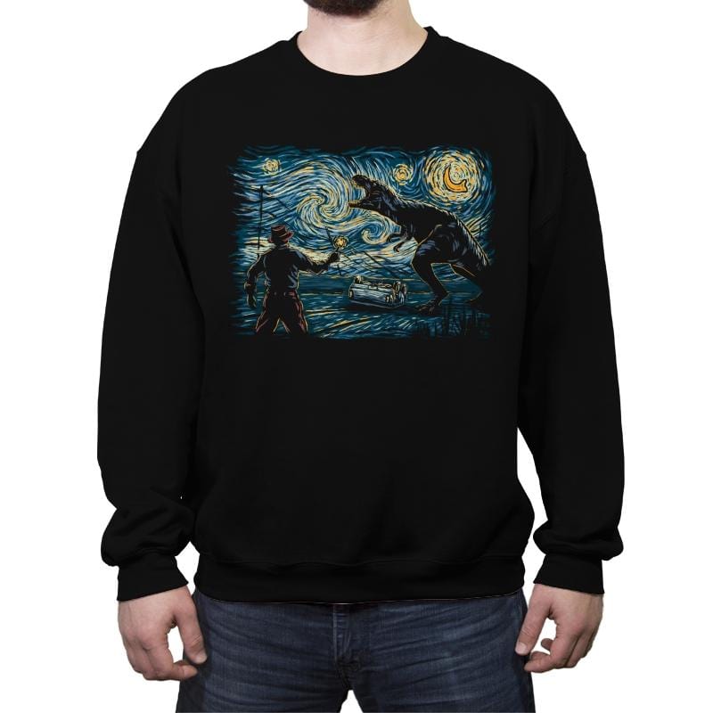 Jurassic Night - Crew Neck Sweatshirt Crew Neck Sweatshirt RIPT Apparel