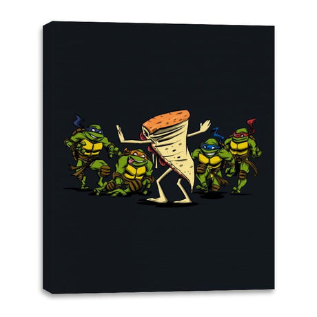 Jurassic Pizza - Canvas Wraps Canvas Wraps RIPT Apparel 16x20 / Black