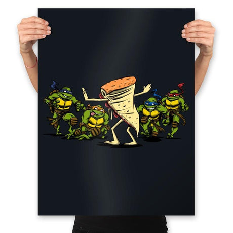 Jurassic Pizza - Prints Posters RIPT Apparel 18x24 / Black