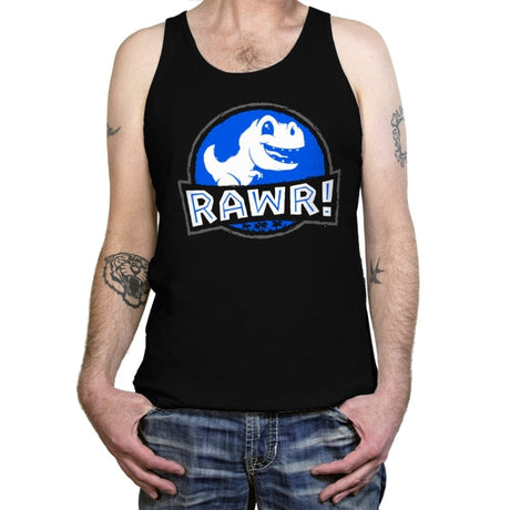 Jurassic Rawr! - Tanktop Tanktop RIPT Apparel X-Small / Black