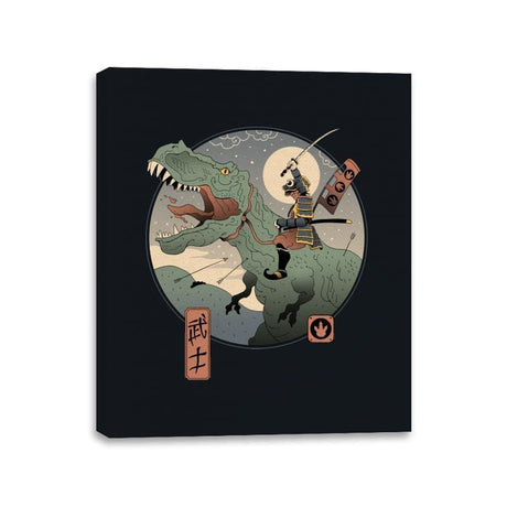 Jurassic Samurai - Canvas Wraps Canvas Wraps RIPT Apparel 11x14 / Black