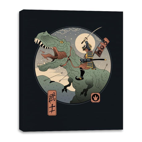 Jurassic Samurai - Canvas Wraps Canvas Wraps RIPT Apparel 16x20 / Black