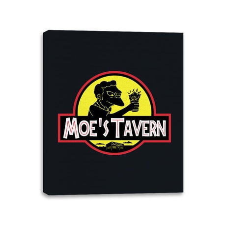 Jurassic Tavern - Canvas Wraps Canvas Wraps RIPT Apparel 11x14 / Black