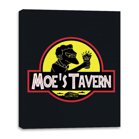 Jurassic Tavern - Canvas Wraps Canvas Wraps RIPT Apparel 16x20 / Black