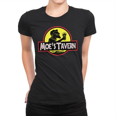 Jurassic Tavern - Womens Premium T-Shirts RIPT Apparel Small / Black