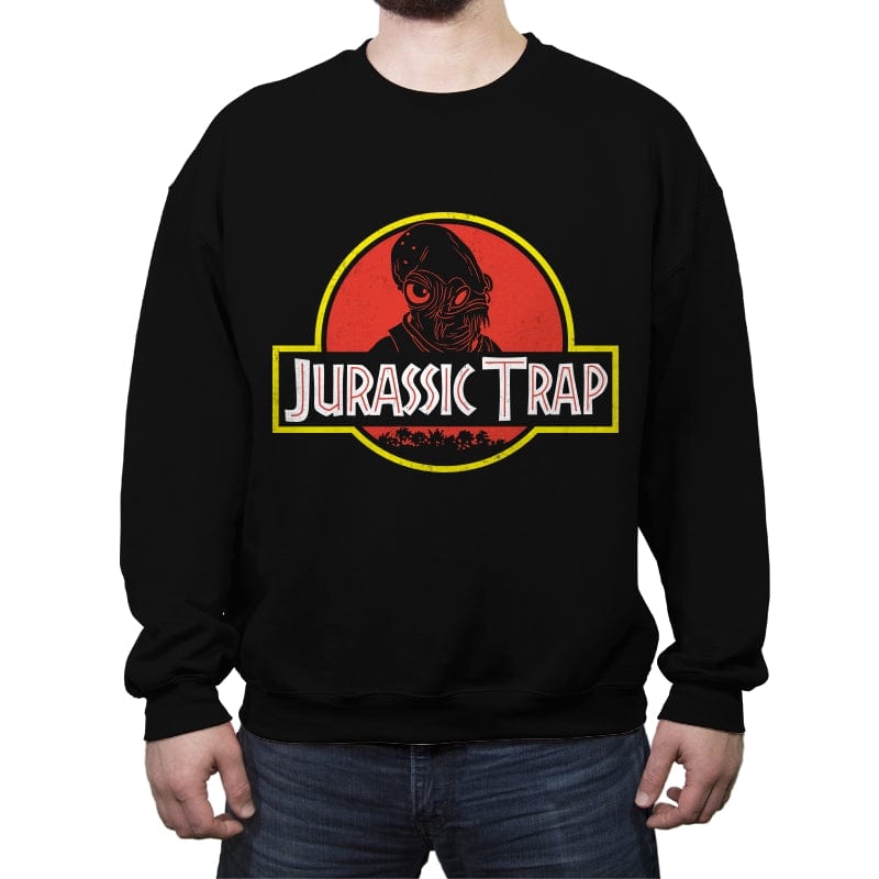 Jurassic Trap - Crew Neck Sweatshirt Crew Neck Sweatshirt RIPT Apparel Small / Black