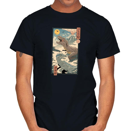 Jurassic Ukiyo-e 2 - Mens T-Shirts RIPT Apparel Small / Black