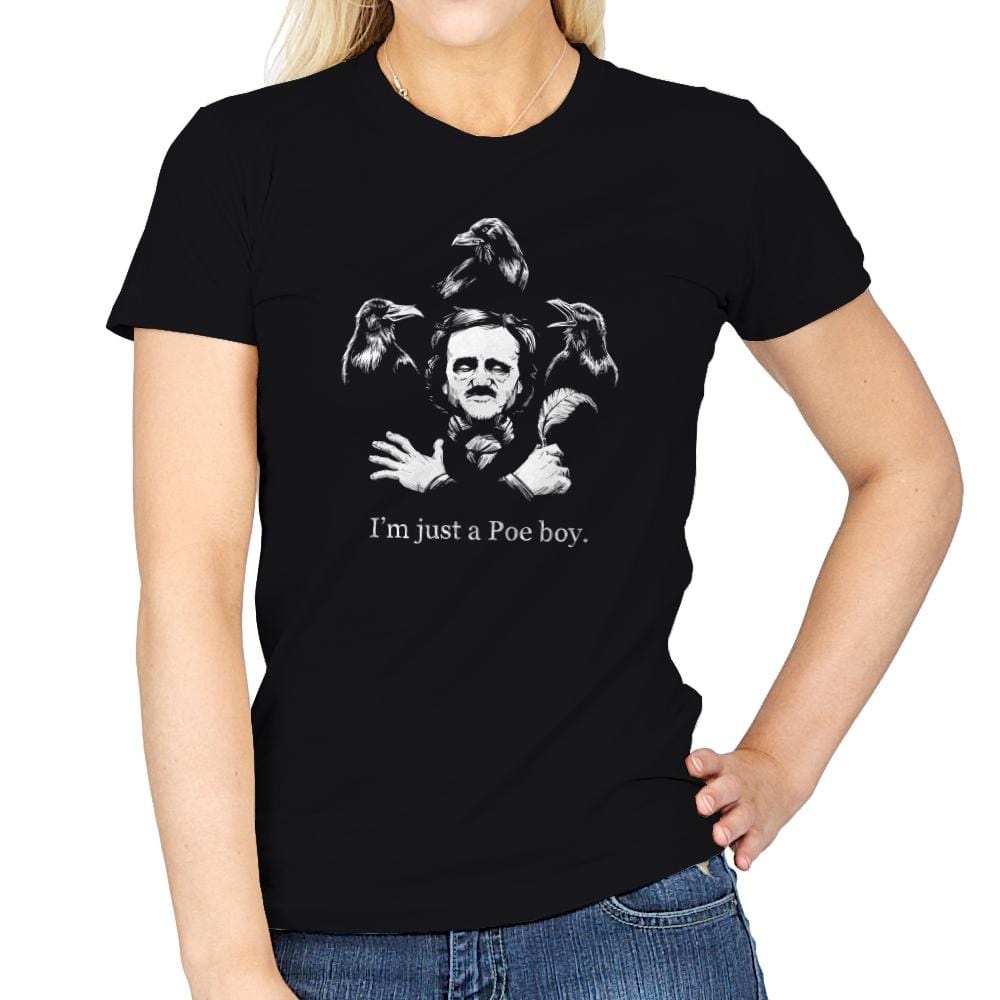 Just a Poe Boy Exclusive - Womens T-Shirts RIPT Apparel Small / Black