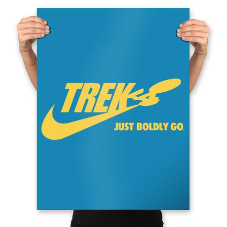 Just Boldly Go - Prints Posters RIPT Apparel 18x24 / Sapphire