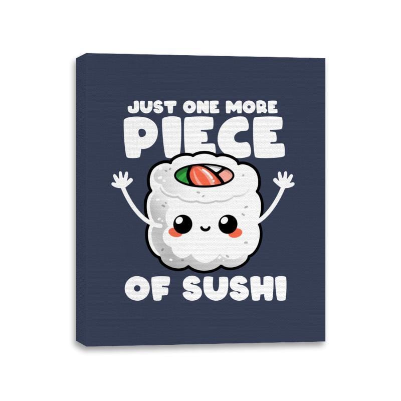 Just One More Piece of Sushi - Canvas Wraps Canvas Wraps RIPT Apparel 11x14 / Navy