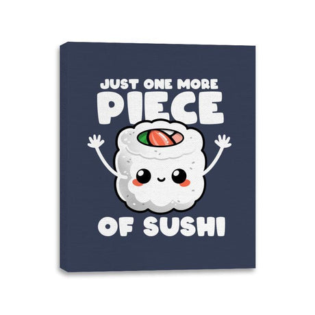 Just One More Piece of Sushi - Canvas Wraps Canvas Wraps RIPT Apparel 11x14 / Navy