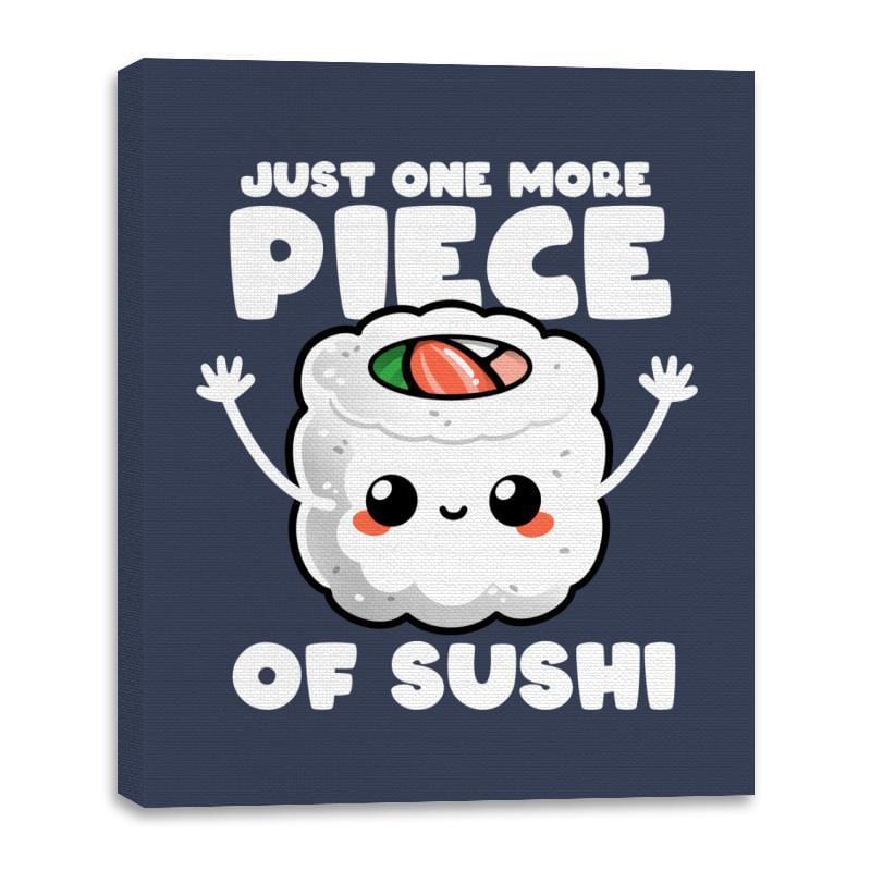 Just One More Piece of Sushi - Canvas Wraps Canvas Wraps RIPT Apparel 16x20 / Navy