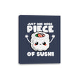 Just One More Piece of Sushi - Canvas Wraps Canvas Wraps RIPT Apparel 8x10 / Navy