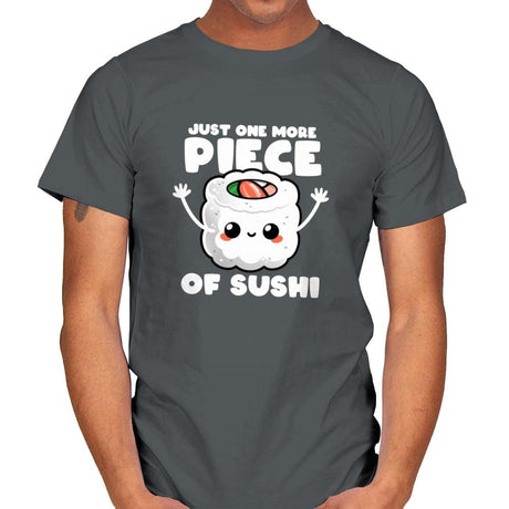 Just One More Piece of Sushi - Mens T-Shirts RIPT Apparel Small / Charcoal