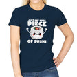 Just One More Piece of Sushi - Womens T-Shirts RIPT Apparel Small / Navy