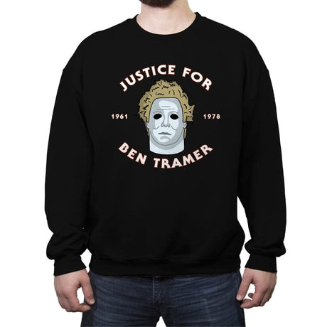 Justice For Ben Tramer - Crew Neck Sweatshirt Crew Neck Sweatshirt RIPT Apparel Small / Black
