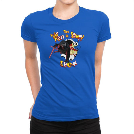 K. Ren & Stimpy Show Exclusive - Womens Premium T-Shirts RIPT Apparel Small / Royal