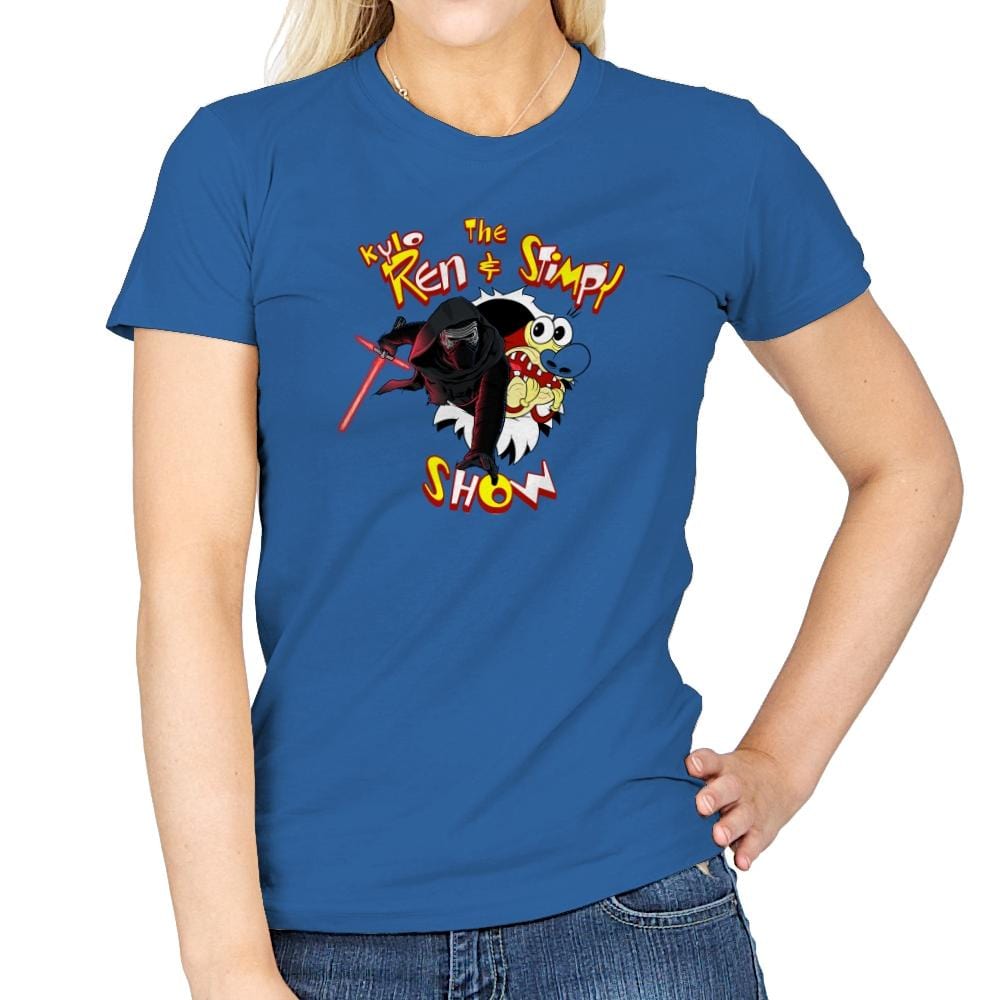 K. Ren & Stimpy Show Exclusive - Womens T-Shirts RIPT Apparel Small / Royal