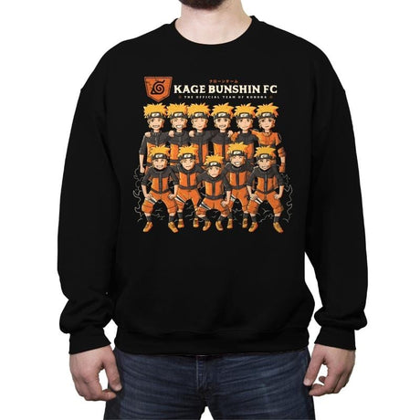 Kage Bunshin FC - Crew Neck Sweatshirt Crew Neck Sweatshirt RIPT Apparel Small / Black
