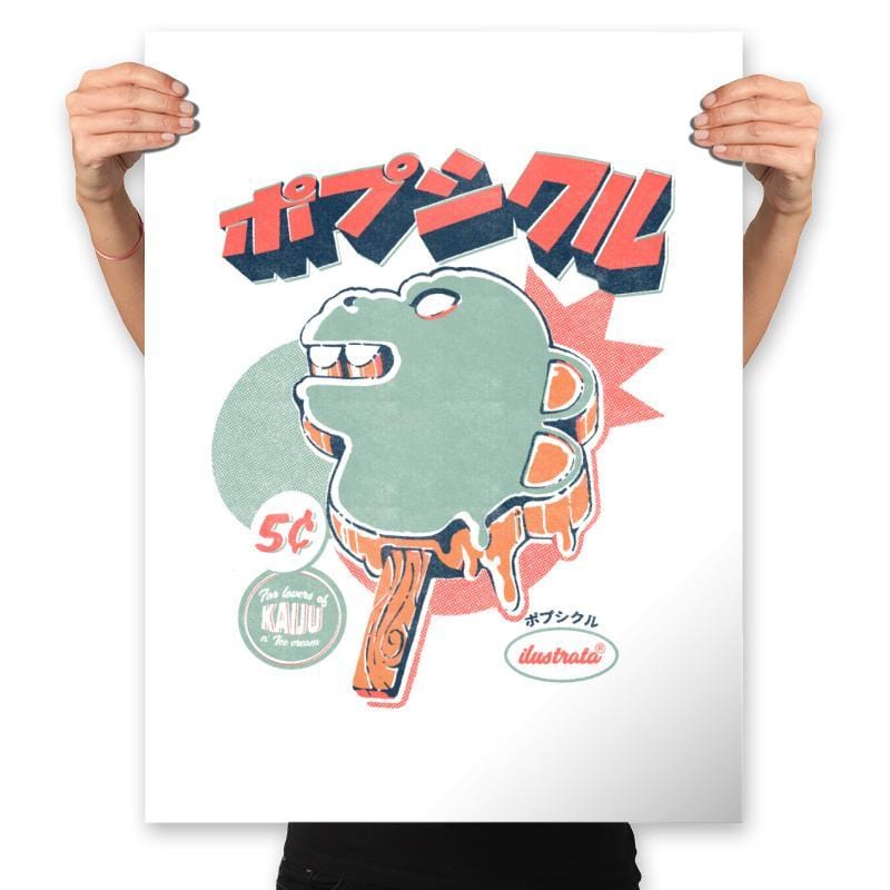 Kaiju Ice Pop - Prints Posters RIPT Apparel 18x24 / White