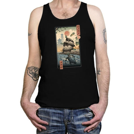 Kame Kame Ukiyo-e - Tanktop Tanktop RIPT Apparel X-Small / Black