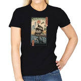 Kame Kame Ukiyo-e - Womens T-Shirts RIPT Apparel Small / Black