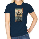 Kame Kame Ukiyo-e - Womens T-Shirts RIPT Apparel Small / Navy