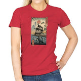 Kame Kame Ukiyo-e - Womens T-Shirts RIPT Apparel Small / Red