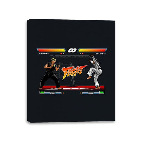 Karate Fighter - Canvas Wraps Canvas Wraps RIPT Apparel 11x14 / Black