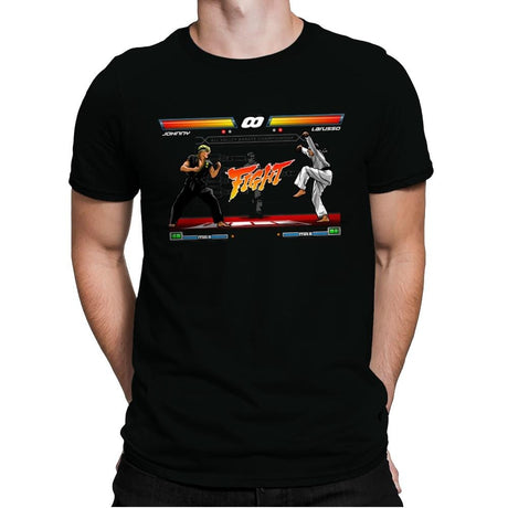 Karate Fighter - Mens Premium T-Shirts RIPT Apparel Small / Black