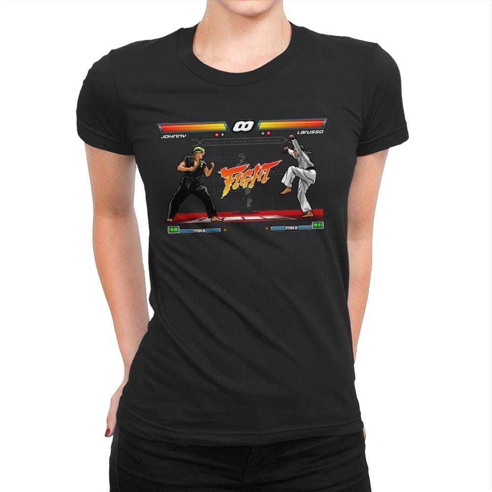 Karate Fighter - Womens Premium T-Shirts RIPT Apparel Small / Black