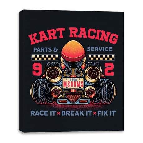 Kart Racing - Canvas Wraps Canvas Wraps RIPT Apparel 16x20 / Black