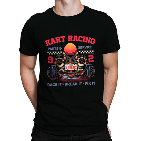 Kart Racing - Mens Premium T-Shirts RIPT Apparel Small / Black