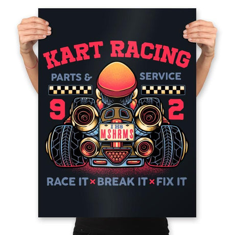 Kart Racing - Prints Posters RIPT Apparel 18x24 / Black