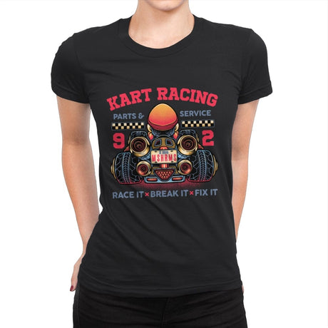 Kart Racing - Womens Premium T-Shirts RIPT Apparel Small / Black