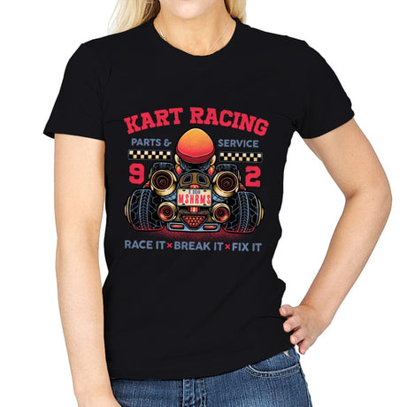 Kart Racing - Womens T-Shirts RIPT Apparel Small / Black