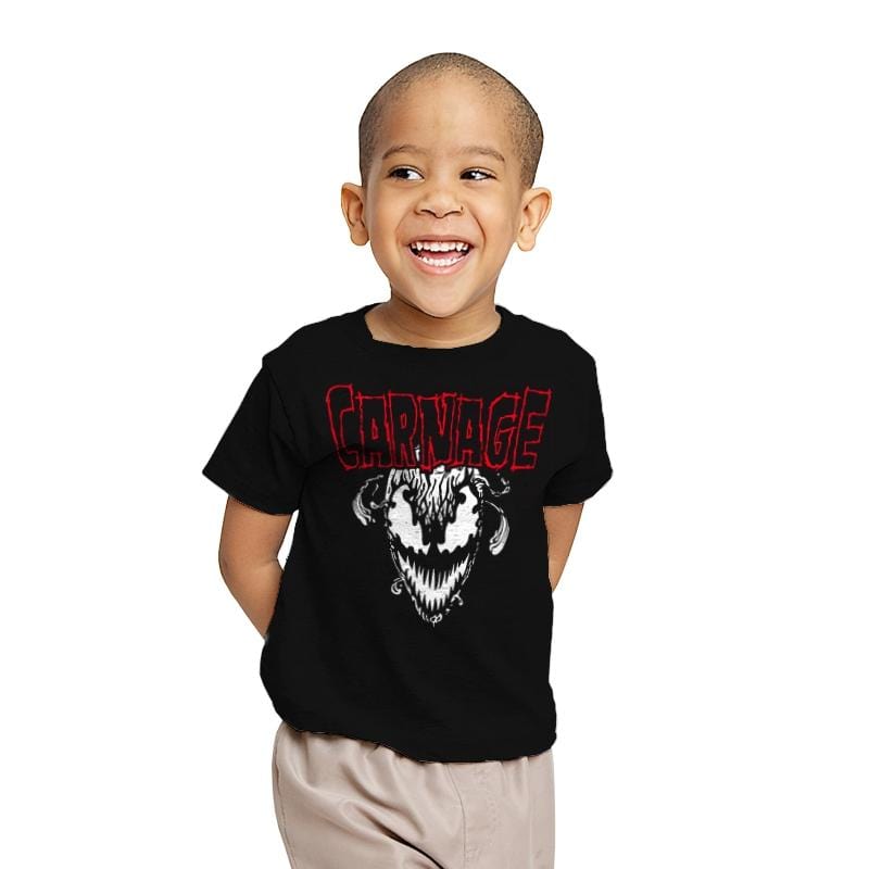 Kasady Is Here - Youth T-Shirts RIPT Apparel X-small / Black