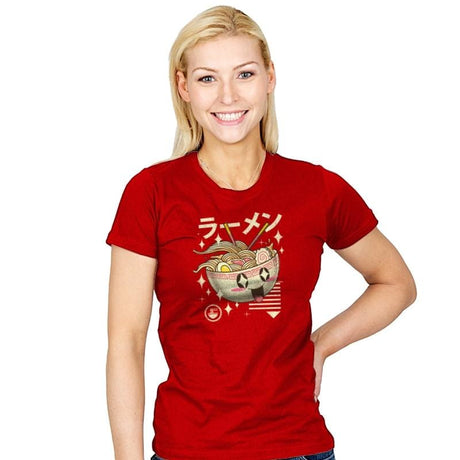 Kawaii Ramen - Womens T-Shirts RIPT Apparel Small / Red