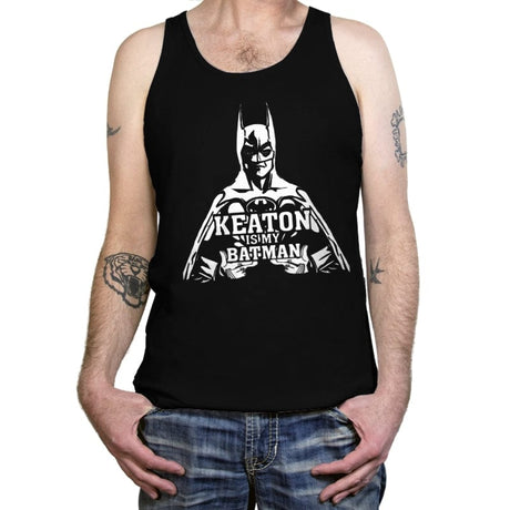 Keaton is my Batman - Tanktop Tanktop RIPT Apparel X-Small / Black