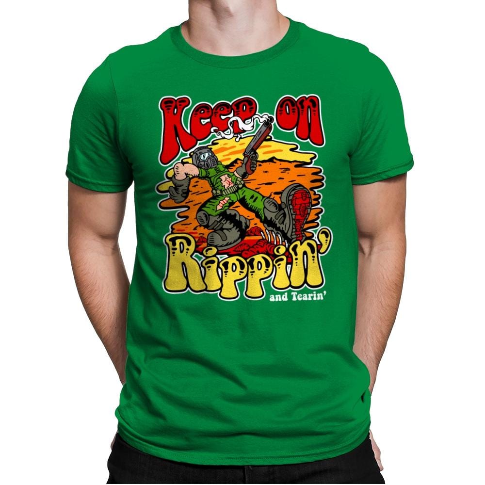 Keep on Rippin' - Mens Premium T-Shirts RIPT Apparel Small / Kelly