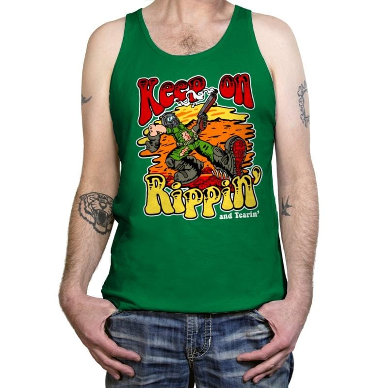 Keep on Rippin' - Tanktop Tanktop RIPT Apparel X-Small / Kelly