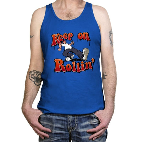 Keep on Rollin' - Tanktop Tanktop RIPT Apparel X-Small / True Royal