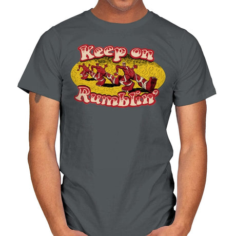 Keep On Rumblin' - Mens T-Shirts RIPT Apparel Small / Charcoal