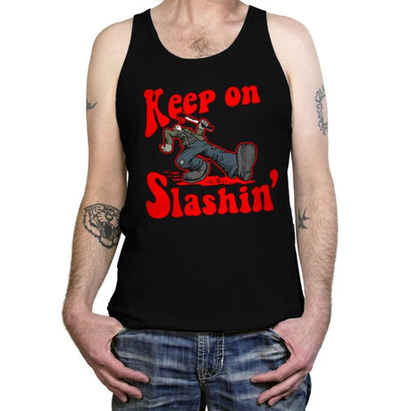 Keep on Slashin - Tanktop Tanktop RIPT Apparel X-Small / Black