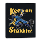 Keep On Stabbin' - Canvas Wraps Canvas Wraps RIPT Apparel 16x20 / Black