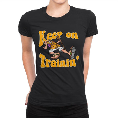 Keep On Trainin - Womens Premium T-Shirts RIPT Apparel Small / Black